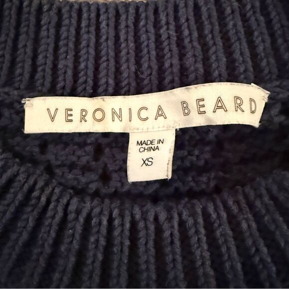 Veronica Beard South Beach Combo Navy Sleeveless Knit Sweater - Picture 2 of 6